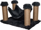Topmast Krabpaal Fluffy Maui - Antraciet - 59 x 39 x 34 cm - Katten Hangmat - Made in EU - Krabpaal voor Katten - Stevig Sisal Touw