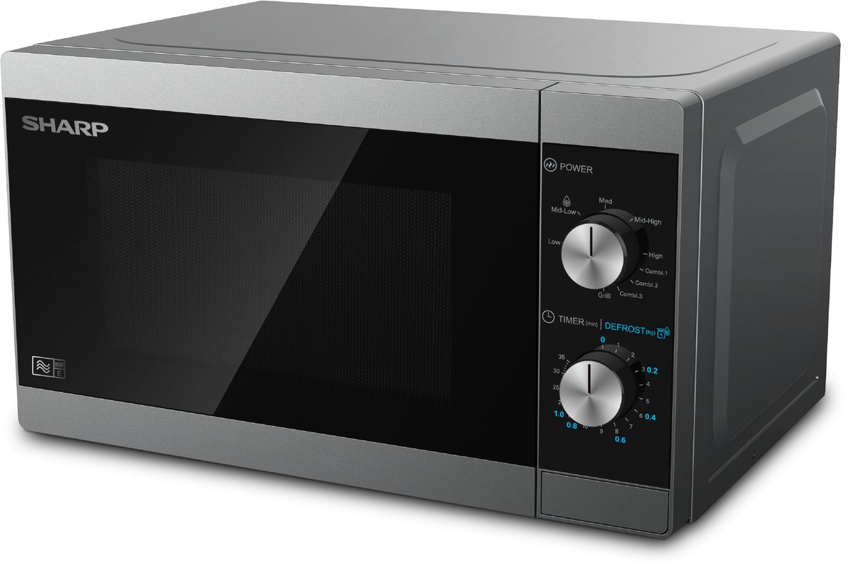 Sharp Home Appliances SHARP YC-MG01 - Solo-magnetron met grill - Zilver /Zwart