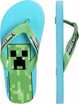 Teenslippers Minecraft - flipflop - Mint - maat 37/38