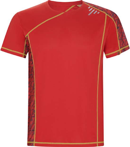 Herensportshirt 'Sochi' Print Run Rood - XXL