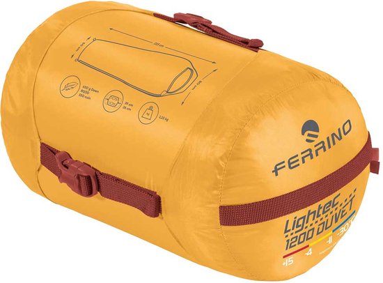 Ferrino Sleepingbag Lightech 1400 Duvet Rds Down Slaapzak Oranje Long Man,Vrouw van Merkloos — afbeelding 2