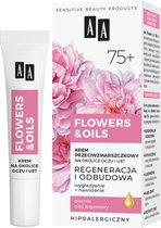 Flowers&Oils 75+ Crème anti-rides rajeunissante pour les yeux et les lèvres 15 ml