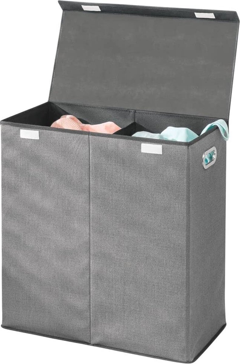 mDesign - Wassorteerder - wasmand - verwijderbaar deksel mDesign - Wassorteerder - wasmand - verwijderbaar deksel