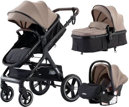 3-in-1 Kinderwagen Mit Autositz – Kompakt, Alurahmen, Verstellbar, Bis 22 Kg