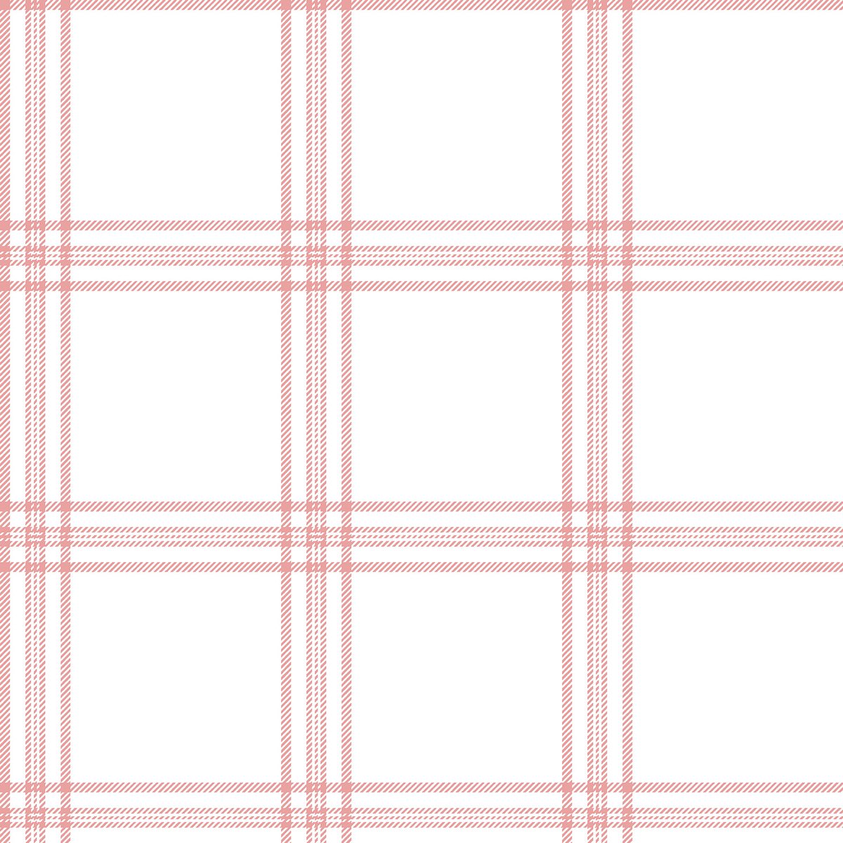 Behang – Grote Schotse Ruit – Ruiten Behang – Roze Wit – Scandinavisch – Landelijk – Kinderkamer – Slaapkamer – Hashtag- Textiel - Roze - 10 x 0.53 M.