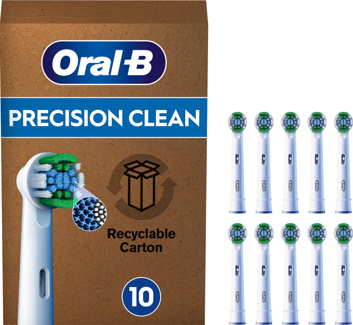 Oral-B Precision Clean Pro - Opzetborstels met CleanMaximiser Technologie - 10 Stuks - Brievenbusverpakking - Oral B