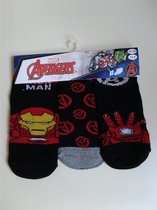 3 paar sneakersokken - Iron Man - Marvel Avengers - maat 31-34