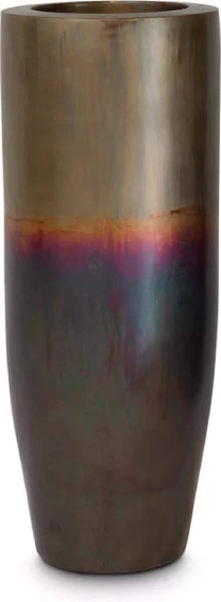 Luxe Plantenpot XL | Koper look | Geoxideerde Pandora Plantenbak | Handgemaakte bloembak | Kleurenovergang | Bloempot voor binnen | 35 x 90 cm