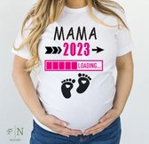 Tshirt - Mama Loading - Geboorte - Unisex - Maat L