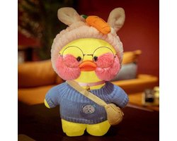 Klikkopers® Paper Duck - Cute Eend - Lalafanfan Duck Knuffel - Schattig Eend - Lalafanfan - Geel