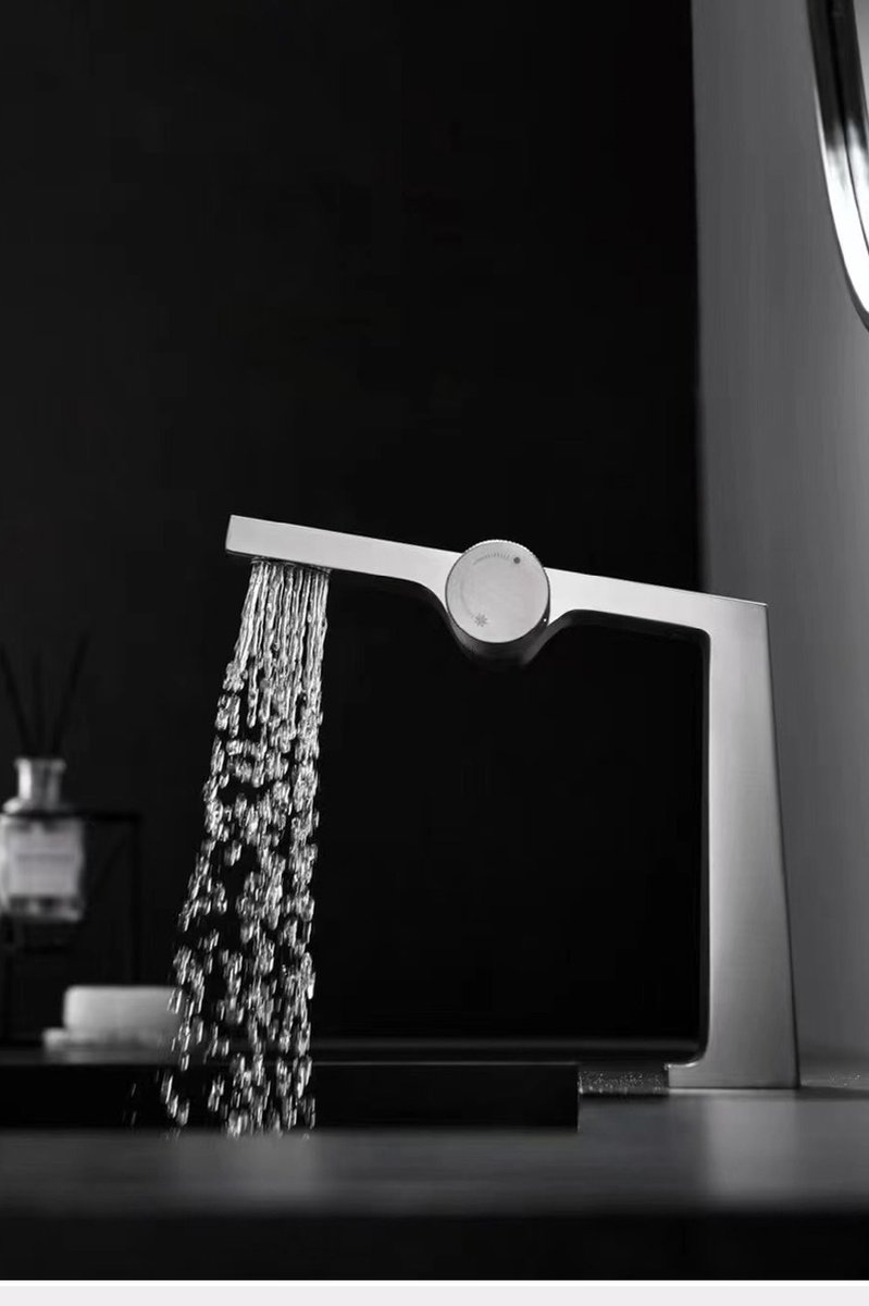 Badkamer Kraan Knop Schakelaar Creatieve Water Enkel Handvat Enkel Gat Koud En Warm Dubbele Controle Wastafel Kraan Badkamer Kraan Knop Schakelaar Creatieve Water Outlet Ontwerp Enkel Handvat Enkel Gat Koud En Warm Wastafel Kraan
