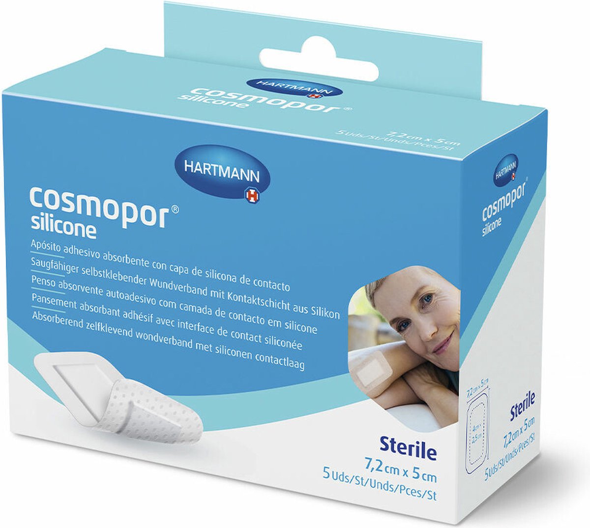 Dermaplast Silicone Zelfklevend Wondverband 7,2 x 5 cm - 3 x 5 stuks - Voordeelverpakking