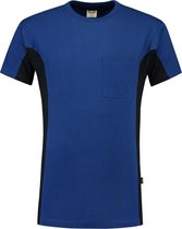 Tricorp T-shirt Bicolor Borstzak 102002 Konings Blauw / Navy - Maat XXL