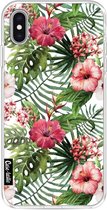 Casetastic Apple iPhone XS Max Hoesje - Softcover Hoesje met Design - Tropical Flowers Print