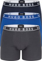 Hugo Boss boxer brief (3-pack) - kobalt - navy en grijs