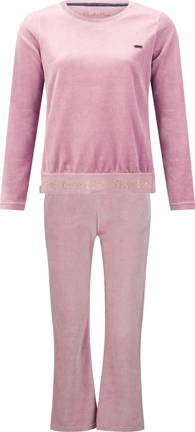 Roze velours pyjama Charlie Choe