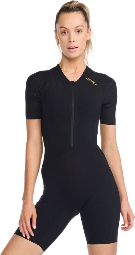2XU Light Speed Tech Sleeved Trisuit Tri Top Uitzonderlijke aerodynamica / Krachtige compressie / Lange afstandszadelvulling
