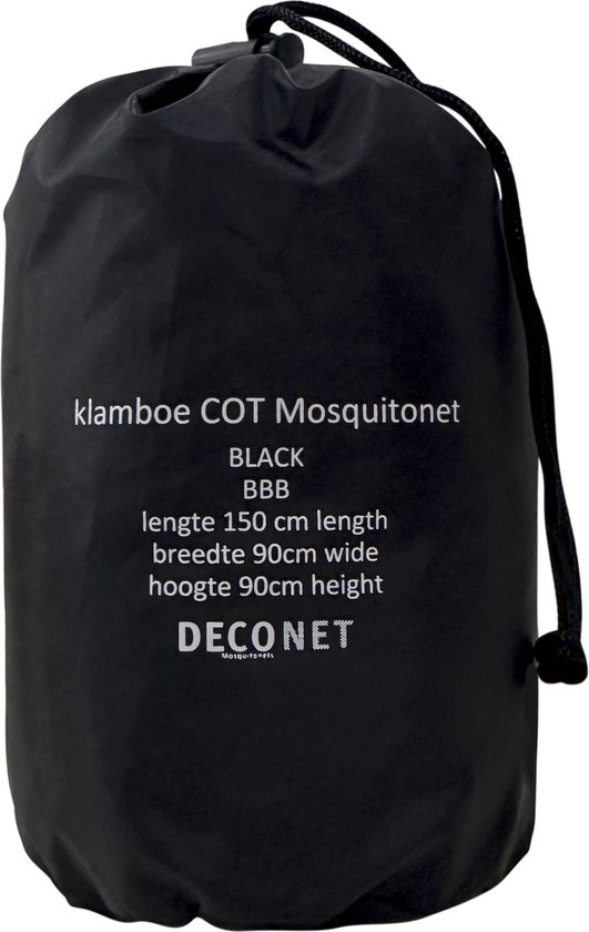 Deconet baby klamboe ledikant - L150x B90cm - zwart baby — afbeelding 3