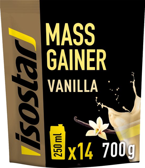 Isostar - Massgainer - Vanille - 14 shakes - 700 gram - Proteïnepoeder & koolhydraten van Merkloos — afbeelding 5