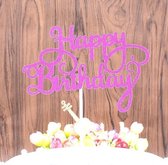 Akyol - Happy Birthday Taart Topper - Lazy font Roze - Taart topper - Cake topper - Happy birthday - Verjaardagstaart topper - Verjaardag