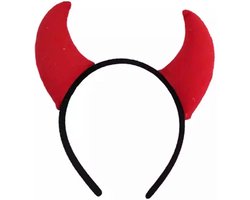 Akyol - Duivel hoofdband – devil– griezelig –rood-halloween -duivel oortjes -duivel - carnaval - carnaval verkleden - evil - carnaval -feest - duivel diadeem- duivel haarband - halloween accesoires - trick or treat – verjaardag – verassing