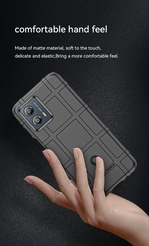 Coque Motorola Moto G53 - Coque en Shield TPU robuste - Blauw - Coque pour téléphone portable - Coque compatible avec : Motorola Moto G53