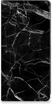 Wallet Book Case Vaderdag Cadeau Geschikt voor Samsung Galaxy A34 Telefoonhoesje Marmer Zwart