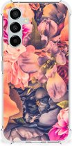 Silicone Case Geschikt voor Samsung Galaxy A54 Smartphone hoesje met doorzichtige rand Bloemen Boeket