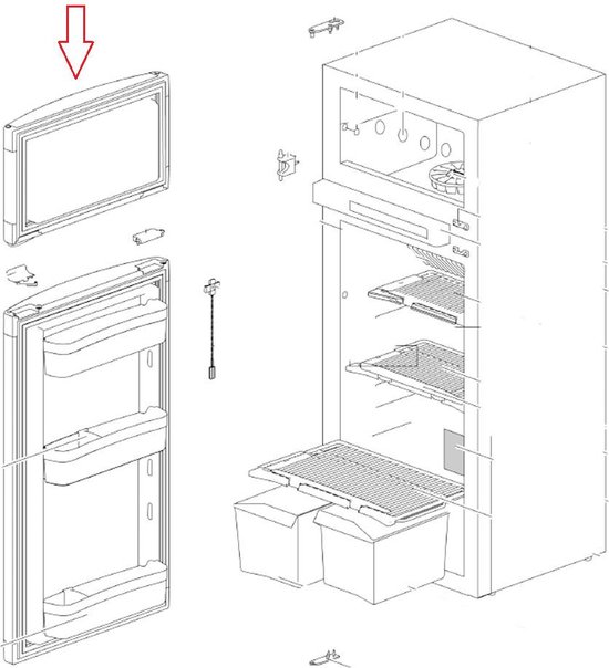 Portillon de freezer (61209-19841) (2251246373) Réfrigérateur