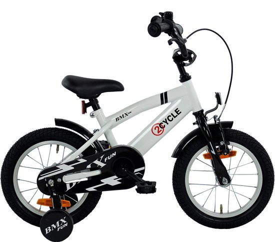 2Cycle BMX - Vélo pour enfants Fun - 14 pouces - Wit - Vélo pour garçon |  bol.com