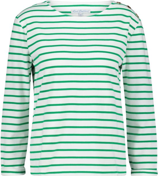 Red Button Terry Top , Red Stripe main image 1