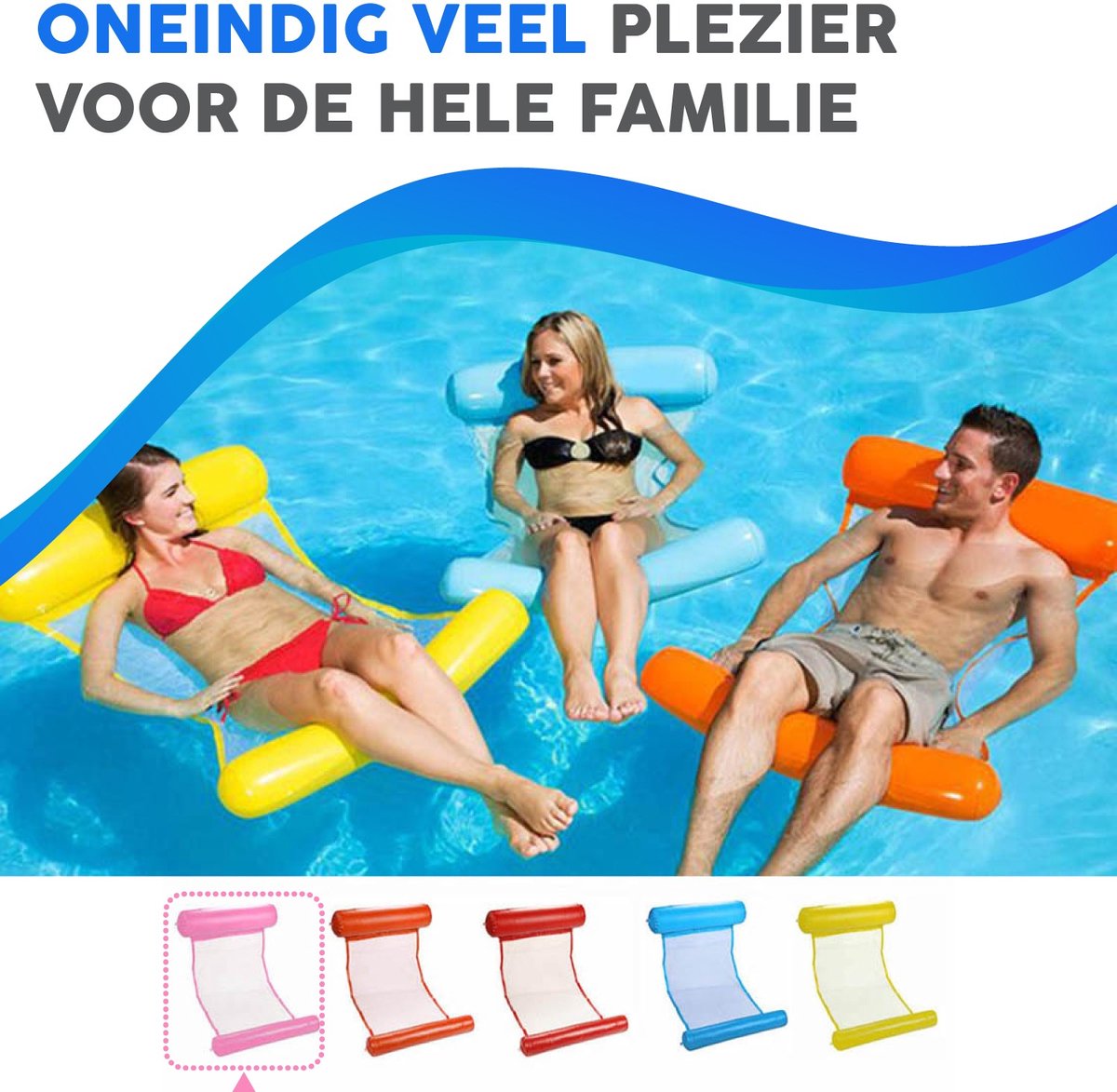 WaterHangmat Waterspeelgoed Zwembad Opblaasbaar Roze Bol waterhangmat-waterspeelgoed-zwembad-opblaasbaar-roze-bol