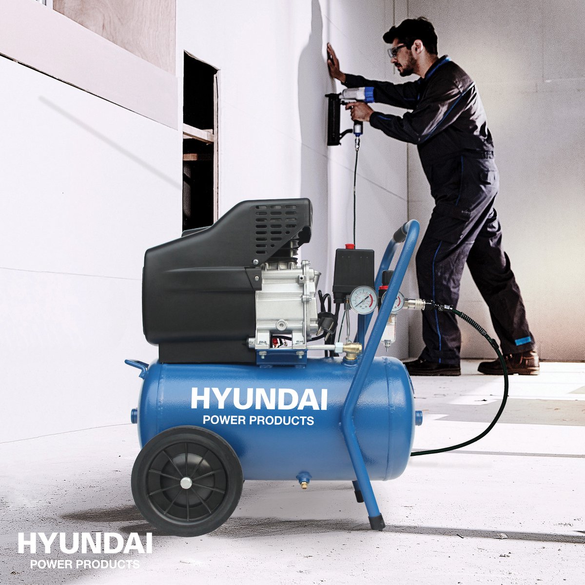 ② Hyundai compressor 50L 8bar .Nieuw!! — Compresseurs — 2ememain