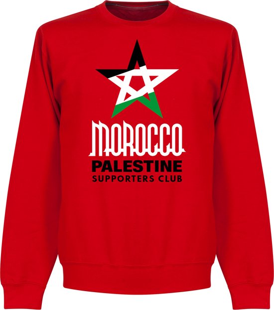 Marokko Palestina Supporters Club Sweater - Rood