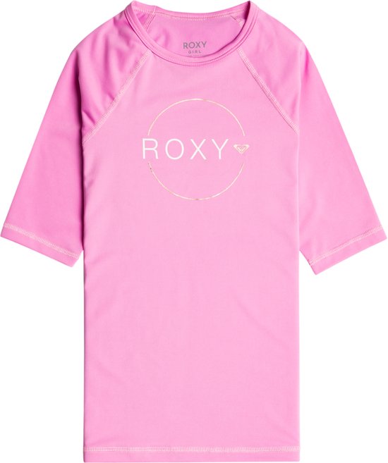 Roxy - UV Rashguard voor meisjes - Beach Classic - Korte mouw - UPF50 - Cyclamen - maat 116-122cm