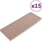 vidaXL - Trapmatten - zelfklevend - 15 - st - 65x24,5x3,5 - cm - beige