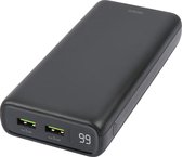 Deltaco PB-C1004 Powerbank 20.000 mAh - USB-C PD 60W - 2 x USB-A 18W - voor Smartphones, Tablets en Notebooks - maximaal 66W - Zwart