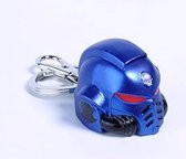 Semic Warhammer - Warhammer 40K Space Marine Primaris Helmet Ultramarine 3D Sleutelhanger - Blauw