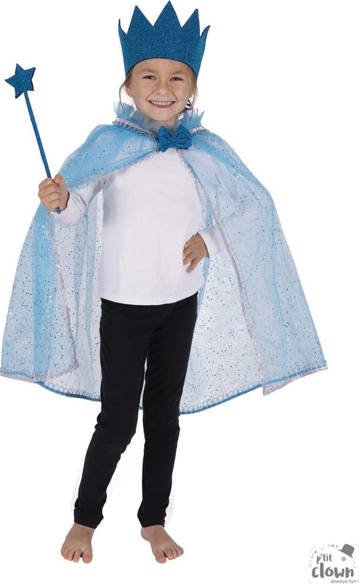 Verkleedset Prinses Blauw 3-delig voor kind