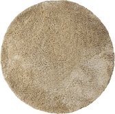 PTMD Jups Beige fabric handwoven carpet round L