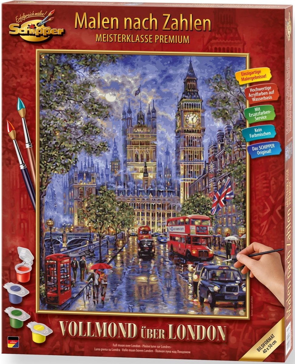 Malen nach Zahlen - Vollmond über London