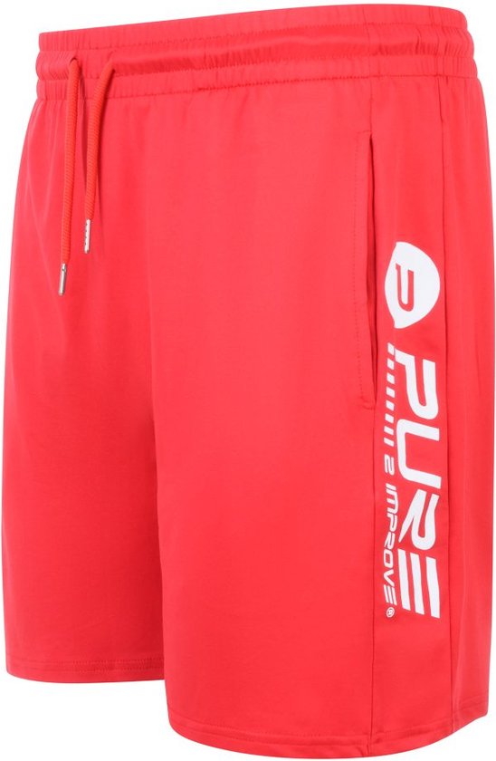 Pure2Improve Training Short Homme - Taille XXL - Rouge - Short de sport Homme - Court
