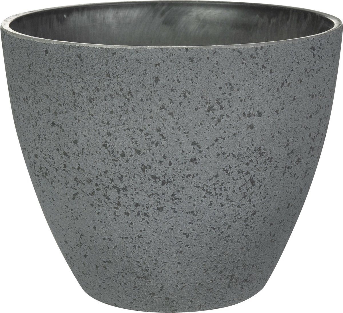Ter Steege Bloempot/plantenpot - buiten/binnen - antraciet - D13/H12 cm - kunststof/steenmix
