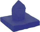 Serviettes de fête Santex bleu cobalt - 25x pièces - grand - 40 x 40 cm - papier