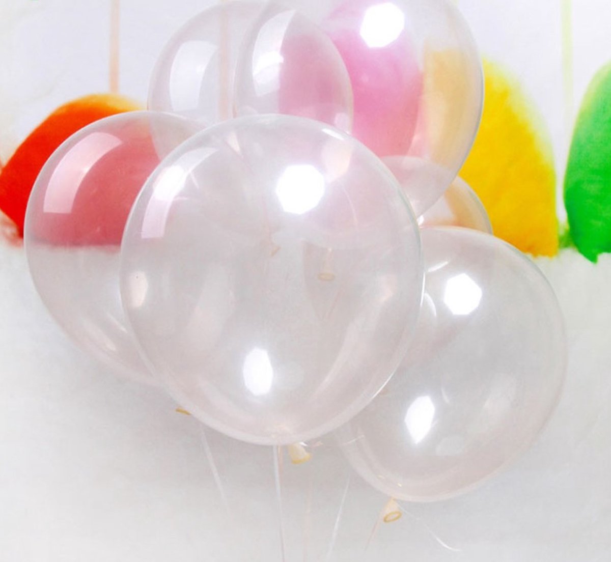 Luna Balunas Set Ballonnen Transparant Doorzichtig Baby Shower Kraamfeest Verjaardag Geboorte Fotoshoot — afbeelding 4