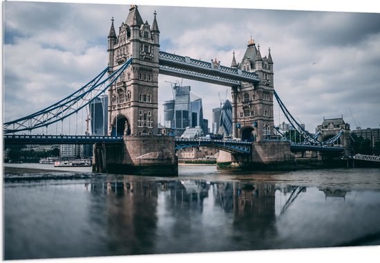 Acrylglas - Tower Bridge over de Rivier de Theems - Verenigd Koninkrijk - 150x100 cm Foto op Acrylglas (Wanddecoratie op Acrylaat)