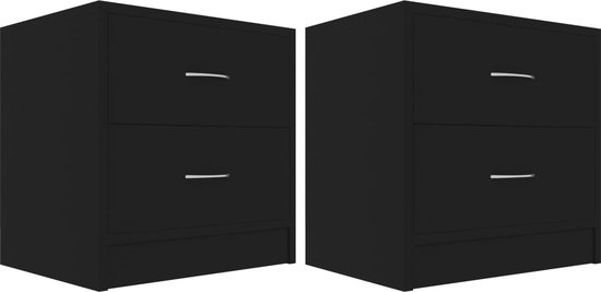 vidaXL-Nachtkastjes-2-st-40x30x40-cm-bewerkt-hout-zwart