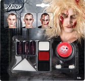 Set de peinture pour le visage Zombie avec œil sanglant pour Halloween - Peinture pour le visage