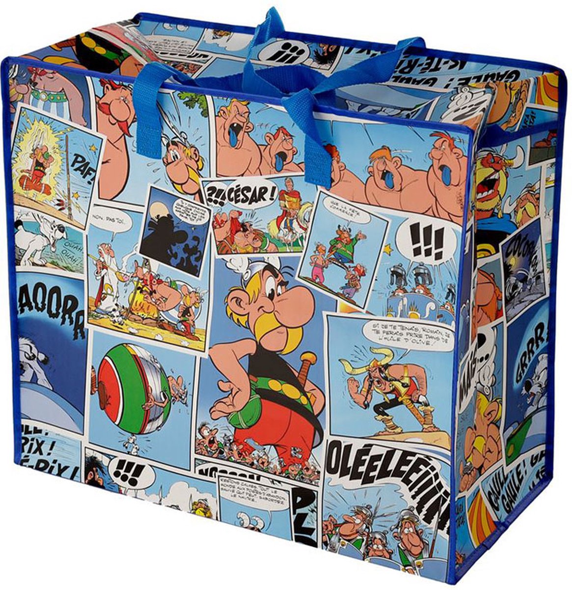Asterix Stripboek - Grote Boodschappentas met rits Opbergtas met Rits - 48x55x28cm