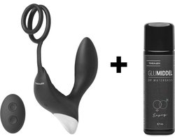 Time 4 Joy® Prostaat Vibrator mannen - Prostaat Stimulator - Sex toys voor mannen - Buttplug & Cockring - Met Afstandsbediening - Zwart - Inclusief spannend E-book - Inclusief Glijmiddel 100ML